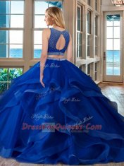Scoop Sleeveless Organza Quinceanera Dress Beading Zipper