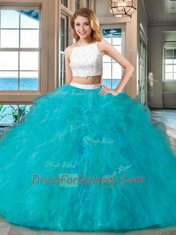 Inexpensive Blue Vestidos de Quinceanera Military Ball and Sweet 16 and Quinceanera and For with Beading Straps Sleeveless Backless