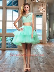 Tulle Cap Sleeves Floor Length Quinceanera Gowns and Appliques