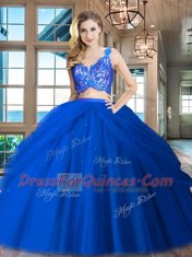 Sleeveless Zipper Floor Length Lace and Ruffled Layers Quinceanera Gowns