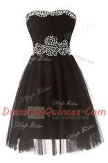 Organza Sleeveless Knee Length and Beading