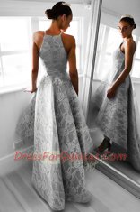 Best Selling Satin Square Sleeveless Zipper Appliques in Grey