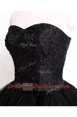 Superior Sleeveless Lace Up Knee Length Beading and Sequins Evening Dress