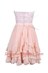 Sophisticated Black Sleeveless Knee Length Beading and Appliques Zipper Prom Evening Gown