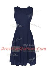 Pretty Tea Length Apple Green Prom Party Dress Chiffon Sleeveless Belt