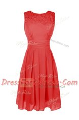 Pretty Tea Length Apple Green Prom Party Dress Chiffon Sleeveless Belt