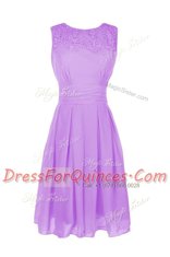 Pretty Tea Length Apple Green Prom Party Dress Chiffon Sleeveless Belt