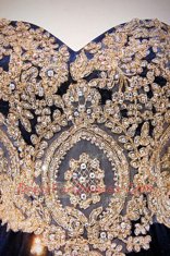 Extravagant Sleeveless Beading Side Zipper