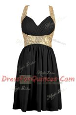 Sleeveless Sequins Criss Cross Prom Dress