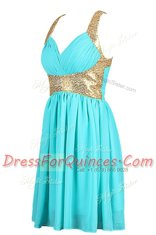Sleeveless Sequins Criss Cross Prom Dress