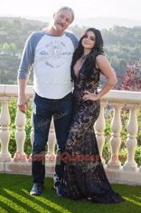 Eye-catching Mermaid V-neck Sleeveless Lace Lace Brush Train Backless