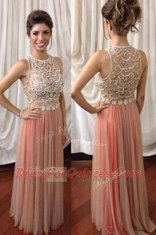 Scoop Sleeveless Beading Zipper