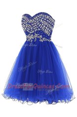 Clearance Tulle Sleeveless Mini Length Prom Dress and Beading