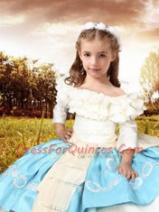 Sexy Off the Shoulder Ruffled Floor Length Ball Gowns Half Sleeves Multi-color 15 Quinceanera Dress Lace Up