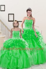 Traditional Sweetheart Lace Up Beading and Pick Ups Sweet 16 Quinceanera Dress Sleeveless