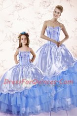 Modern Sweetheart Sleeveless Organza Quinceanera Dress Beading and Ruffled Layers Lace Up