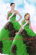 Stylish Sleeveless Lace Up Floor Length Sequins and Pick Ups Quinceanera Dress