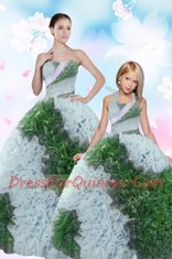 Graceful Sequins Pick Ups Sweetheart Sleeveless Lace Up Quinceanera Dresses Multi-color Taffeta