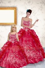 Customized Sleeveless Lace Up Floor Length Beading and Embroidery and Pick Ups Quinceanera Gown