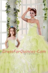 Sleeveless Lace Up Floor Length Beading and Ruffled Layers and Ruching Quinceanera Dresses