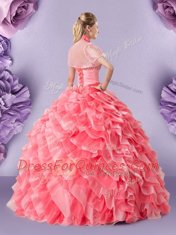 Sweetheart Sleeveless Organza Quinceanera Gowns Lace Lace Up