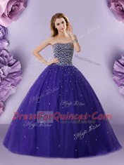 Cheap Sleeveless Beading Lace Up Sweet 16 Quinceanera Dress