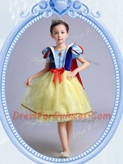Fantastic Square Short Sleeves Bowknot Zipper Toddler Flower Girl Dress