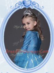 Discount Sequins Empire Flower Girl Dresses Teal Scoop Taffeta and Tulle Long Sleeves Mini Length Side Zipper