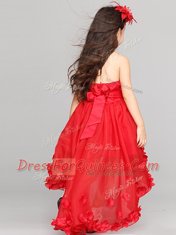 Fancy Halter Top Sleeveless Appliques and Bowknot Zipper Flower Girl Dresses for Less