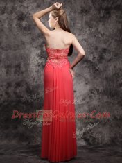 Red Dress for Prom Prom and For with Appliques Sweetheart Sleeveless Zipper