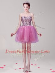 Lilac Sweetheart Lace Up Beading Prom Evening Gown Sleeveless