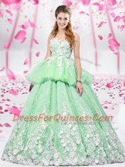 Sweet Sweet 16 Quinceanera Dress Military Ball and Sweet 16 and Quinceanera and For with Lace and Appliques Scoop Sleeveless Lace Up