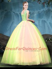 Sexy Floor Length Ball Gowns Sleeveless Multi-color Sweet 16 Dresses Lace Up