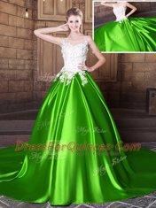 Excellent Vestidos de Quinceanera Military Ball and Sweet 16 and Quinceanera and For with Appliques Scoop Sleeveless Lace Up
