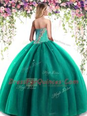 New Arrival Fuchsia Ball Gowns Beading Vestidos de Quinceanera Lace Up Tulle Sleeveless Floor Length