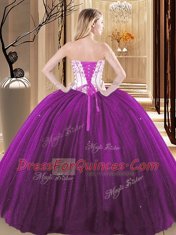 Green Lace Up Quince Ball Gowns Embroidery Sleeveless Floor Length