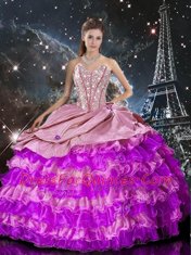 Fantastic Floor Length Multi-color Quinceanera Dress Sweetheart Sleeveless Lace Up