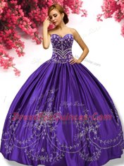 Sleeveless Embroidery Lace Up 15th Birthday Dress