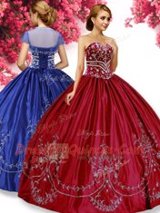 Eye-catching Sleeveless Embroidery Lace Up Quinceanera Dresses