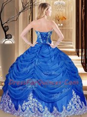 Coral Red Sweet 16 Quinceanera Dress Military Ball and Sweet 16 and Quinceanera and For with Appliques and Pick Ups Sweetheart Sleeveless Lace Up