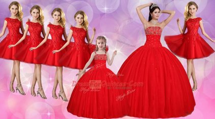 Sleeveless Beading Lace Up Sweet 16 Quinceanera Dress