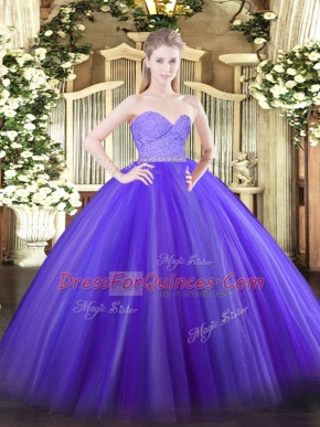 Shining Floor Length Lavender Quinceanera Gowns Sweetheart Sleeveless Zipper