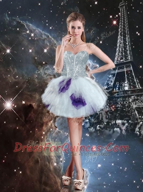 2016 Luxurious Short Prom Dresses with Beading and Ruffled Layers