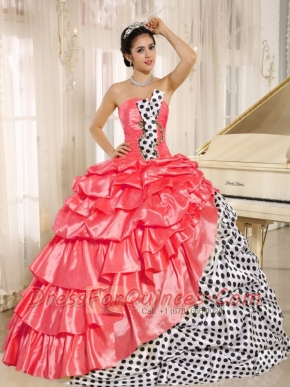 Popular Multi-color Pick-ups Strapless 2013 Pretty Quinceanera Dresses