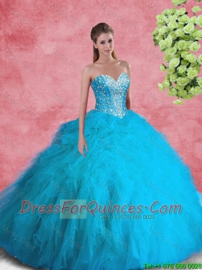 2016 Beautiful Ball Gown Sweetheart Beaded Sweet 16 Dresses