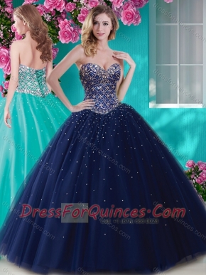 Artistic Big Puffy Tulle Sweet 16 Dress with Beading  and Rhinestone