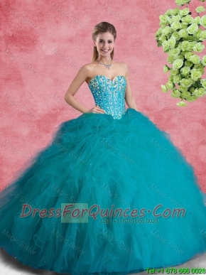 Classical Beaded Sweetheart Quinceanera Dresses with Ruffles