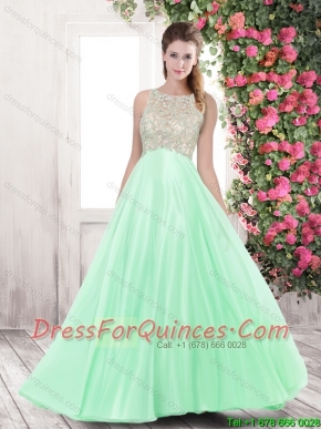 Summer Discount Bateau Prom Dresses with Beading for 2016