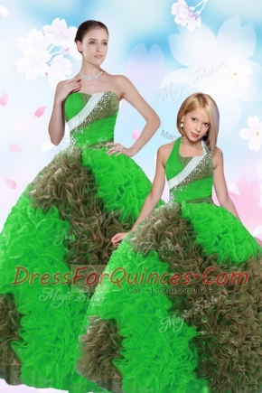 Great Multi-color Sweetheart Neckline Sequins and Pick Ups 15 Quinceanera Dress Sleeveless Lace Up