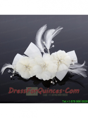 Beautiful Feather Watermelon Pearl Feather Fascinators
